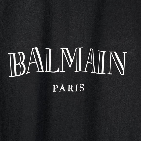 Balmain Black Cotton Logo-Print Sweatshirt - Picture 7 of 10